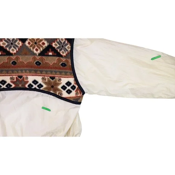 Vintage Athletic Works Track Suit Jacket Pants Set Women Medium Brown Tan Aztec - Picture 11 of 13